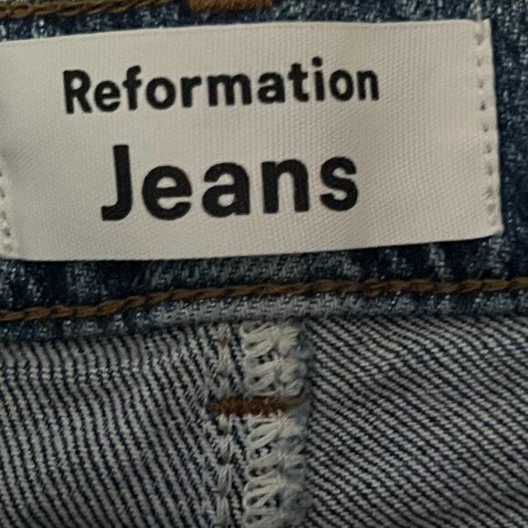 Reformation Women's 26 High Rise Skinny Tall Jeans in Palermo Wash Ankle Zips - Picture 2 of 4